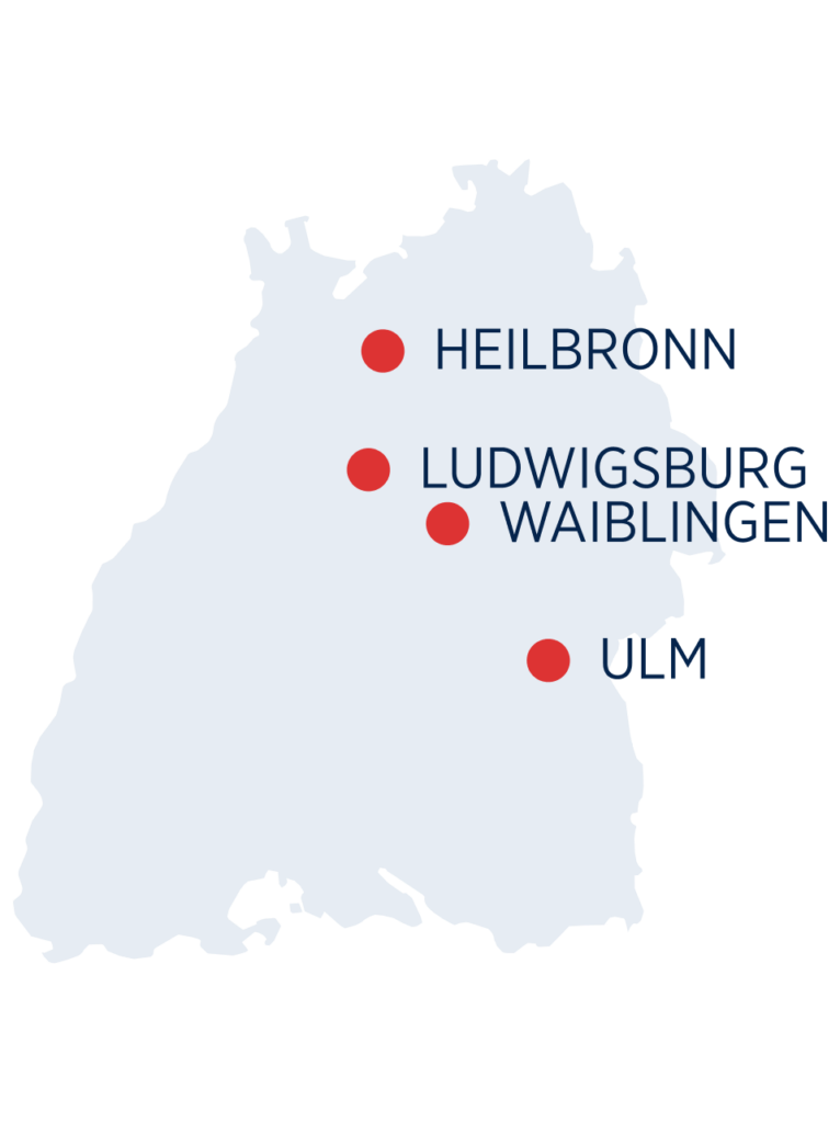 Deutschlandkarte mit KüchenArena Standorten